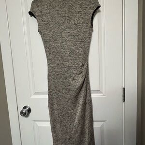A+ Ellen Gray Cap Sleeve Midi Dress